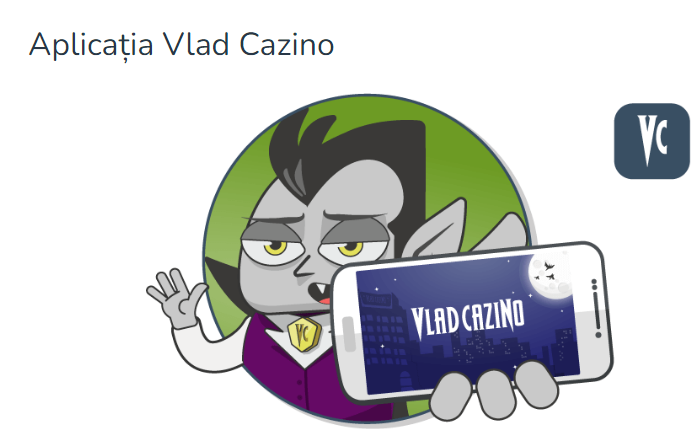 Vlad Cazino Aplicație pe mobil
